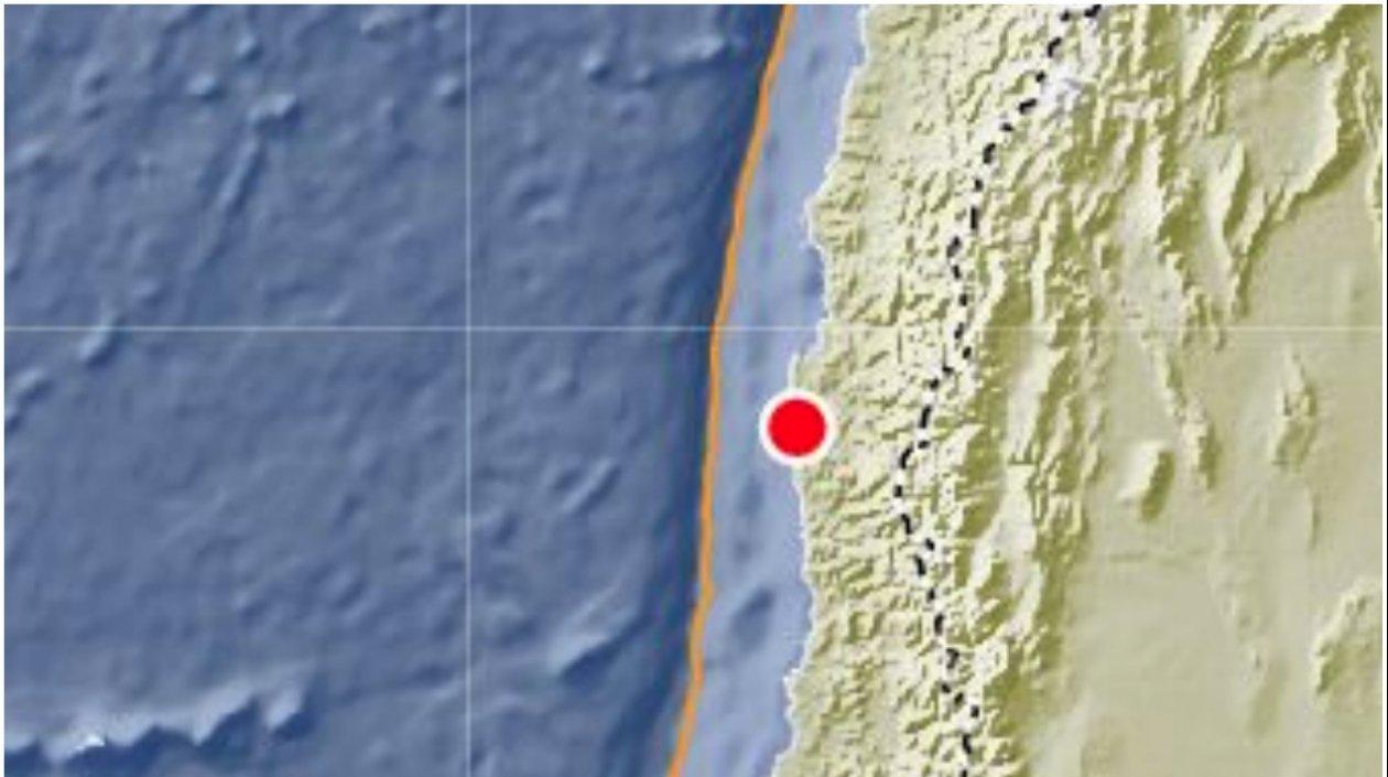 El temblor se percibió en la región de Coquimbo con una intensidad de seis grados en la escala de Mercalli.