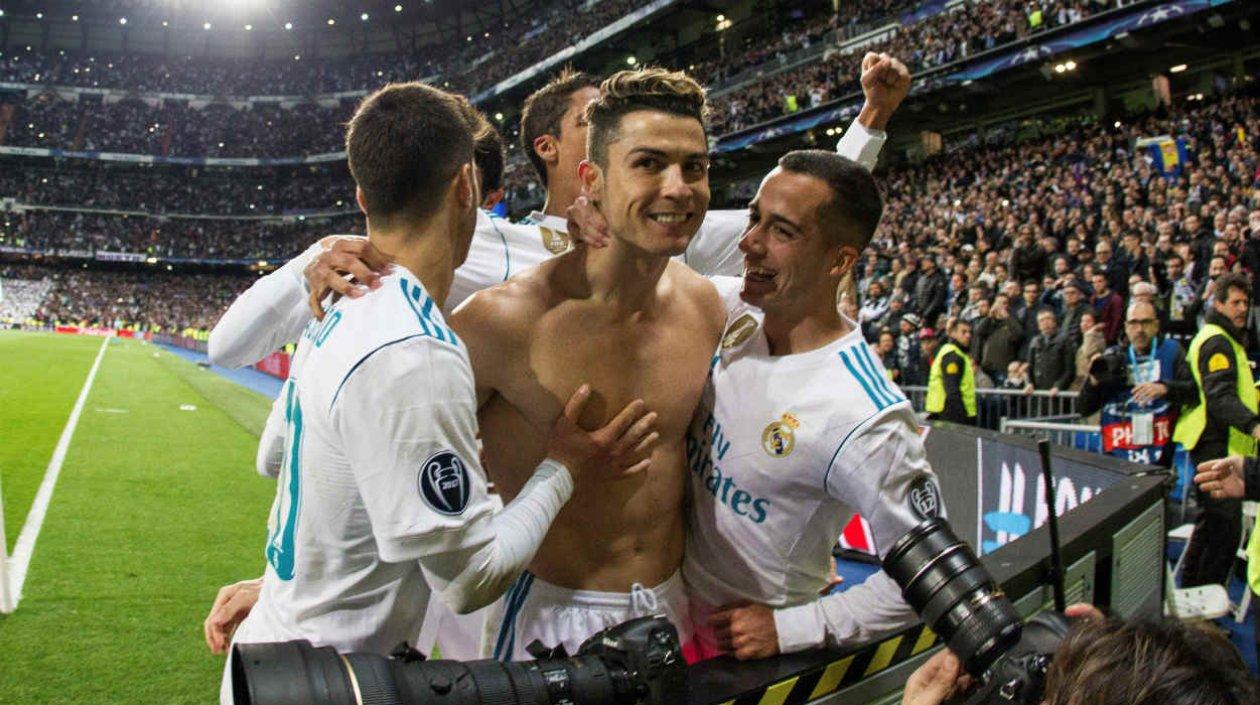 Cristiano Ronaldo celebra el penal de la clasificación. 