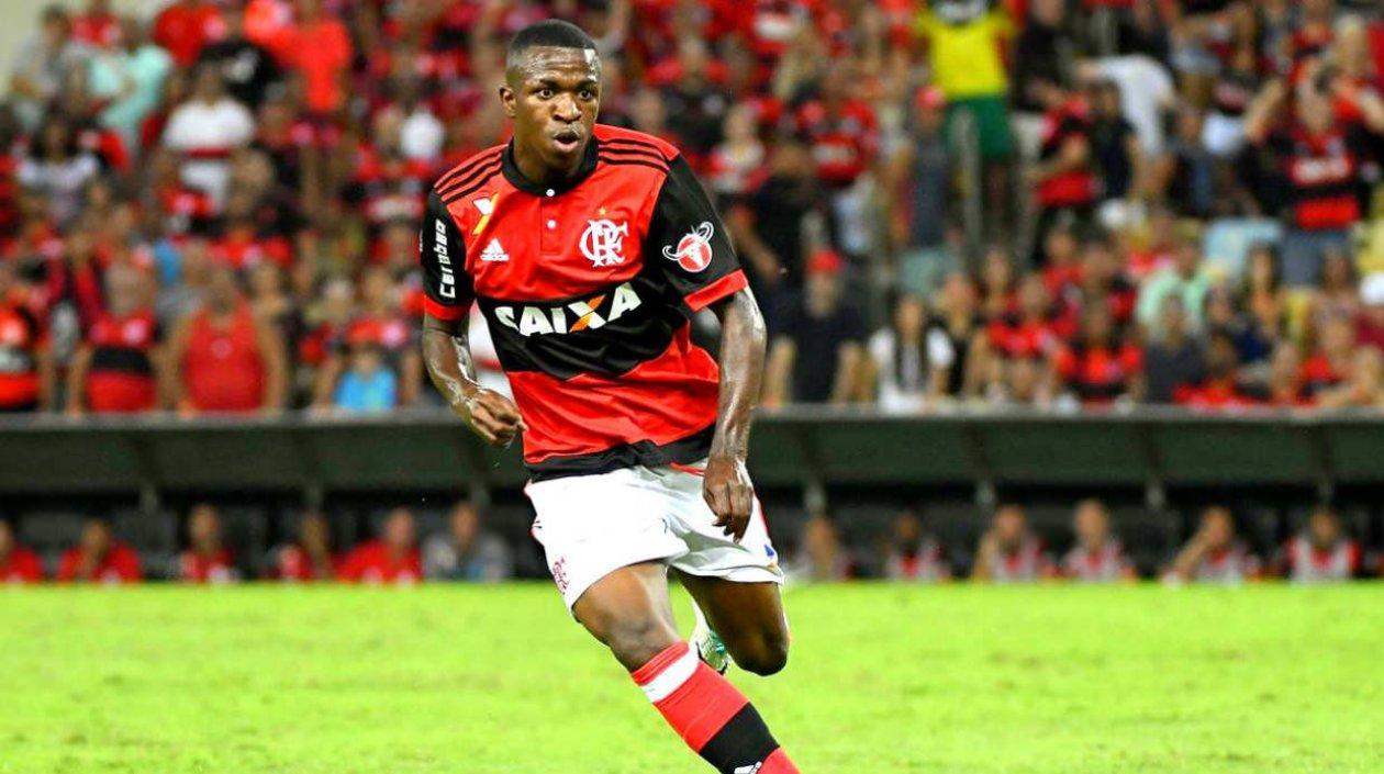 Vinicíus Júnior, delantero del Flamengo. 