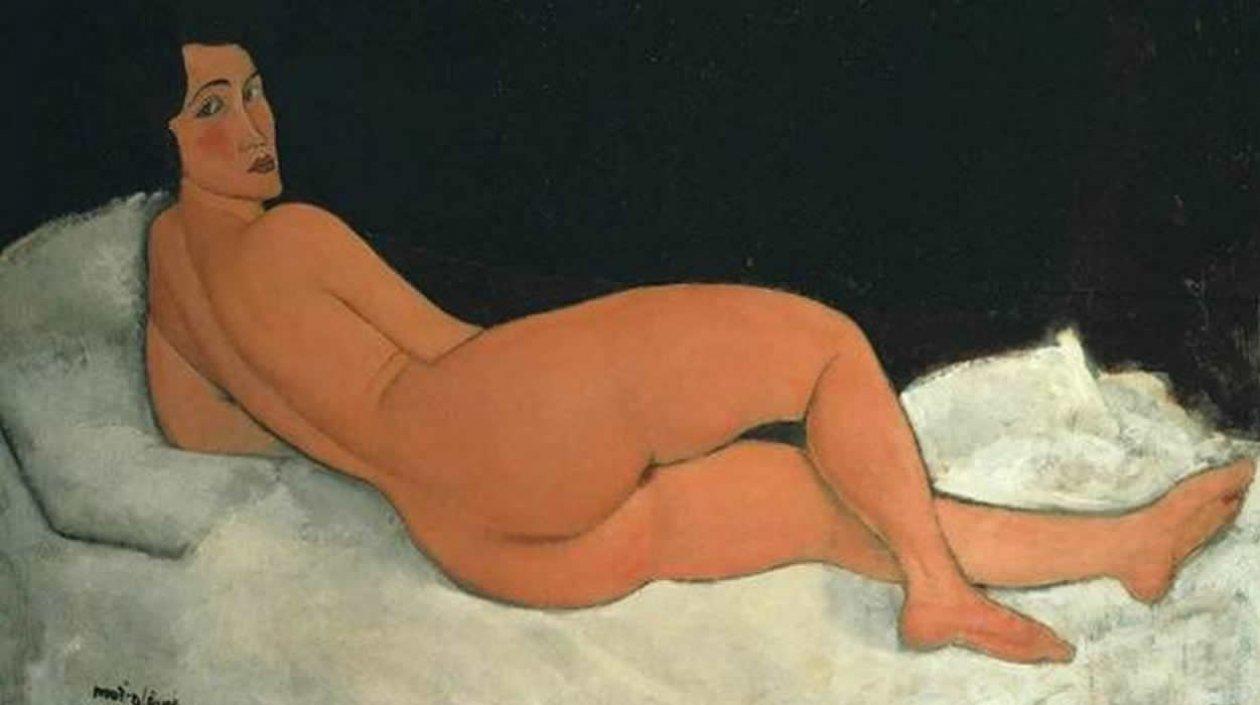 Obra Nu couché (sur le coté gauche) de Amadeo Modigliani.