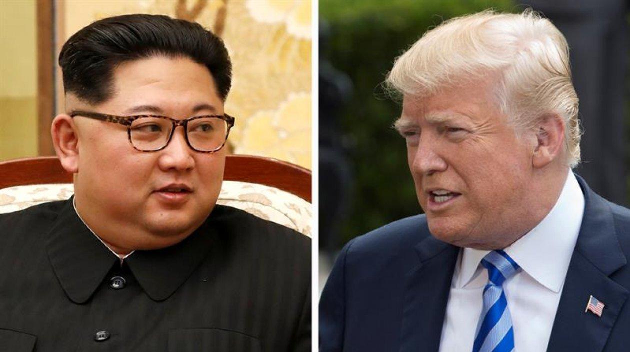 El líder Kim Jong-un y el presidente de Estados Unidos, Donald Trump.