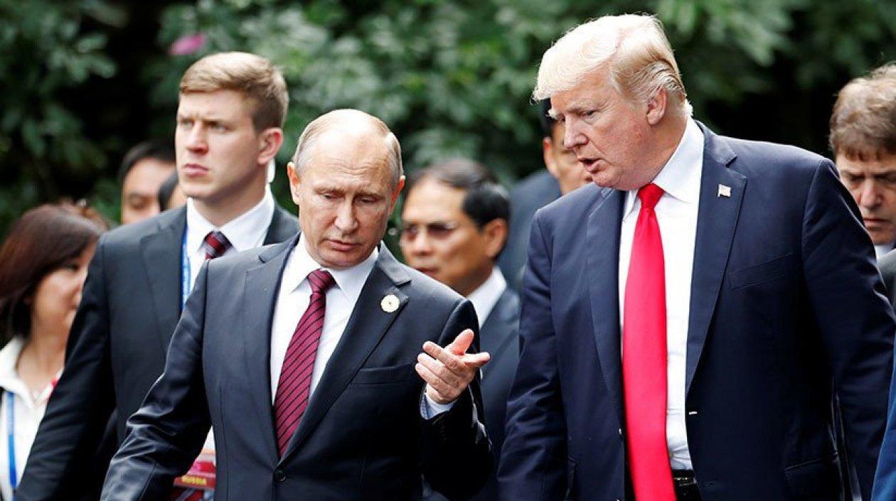 El presidente de Rusia, Vladimir Putin y su homólogo de Estados Unidos, Donald Trump.