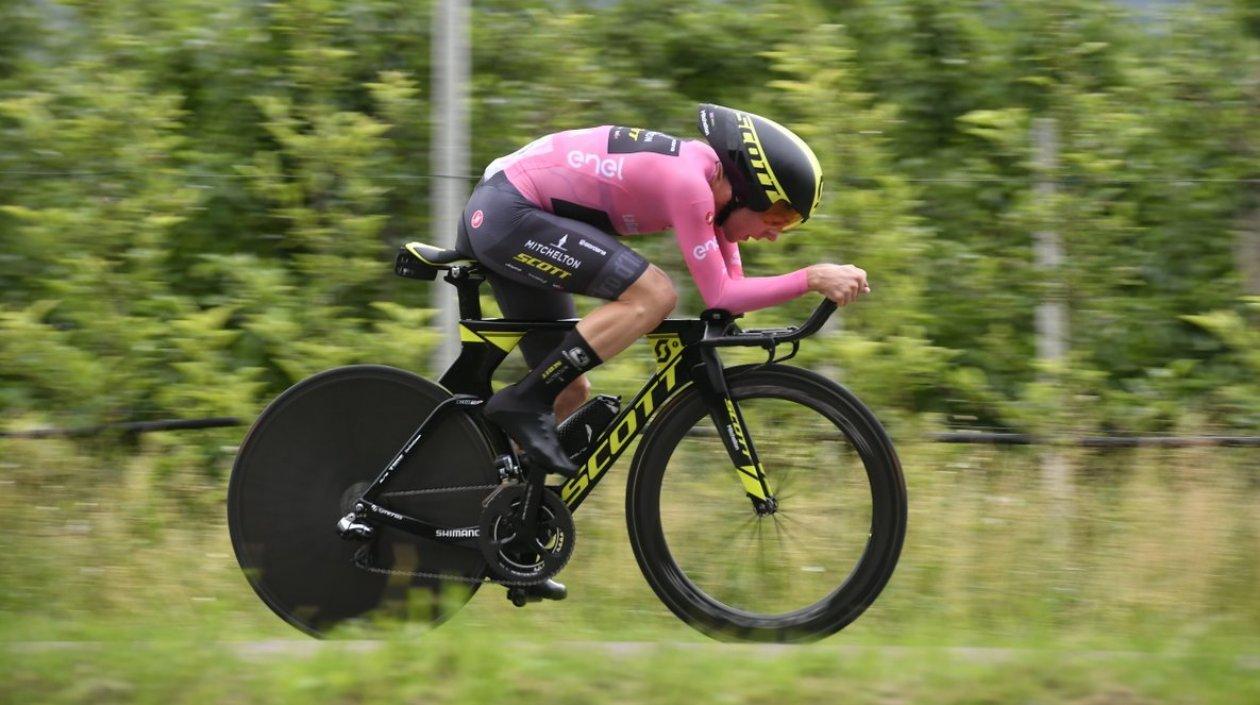 Simon Yates durante la CRI de este martes en el Giro. 