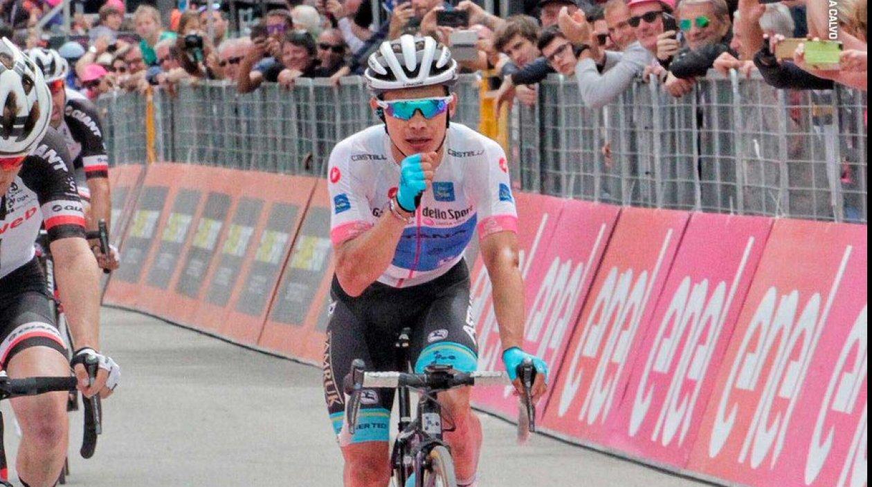 Miguel Ángel López, campeón de jóvenes del Giro de Italia. 
