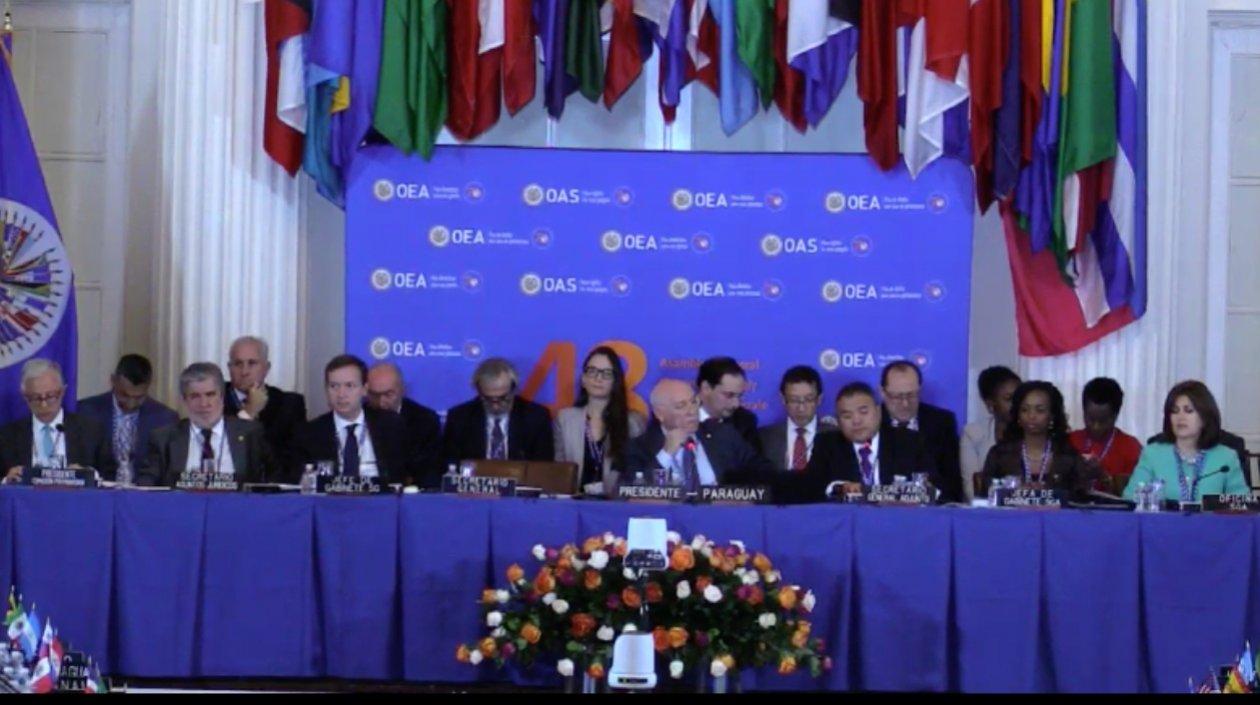 Asamblea general de la OEA.