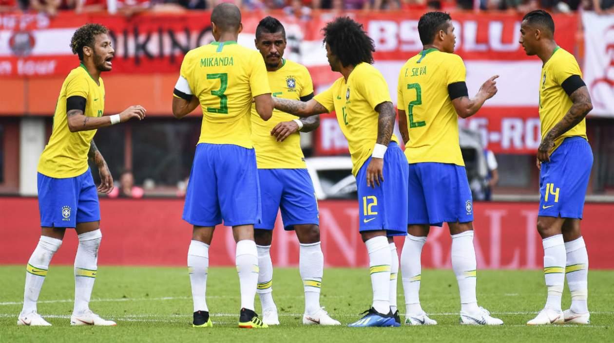Jugadores de la Selección Brasil. 