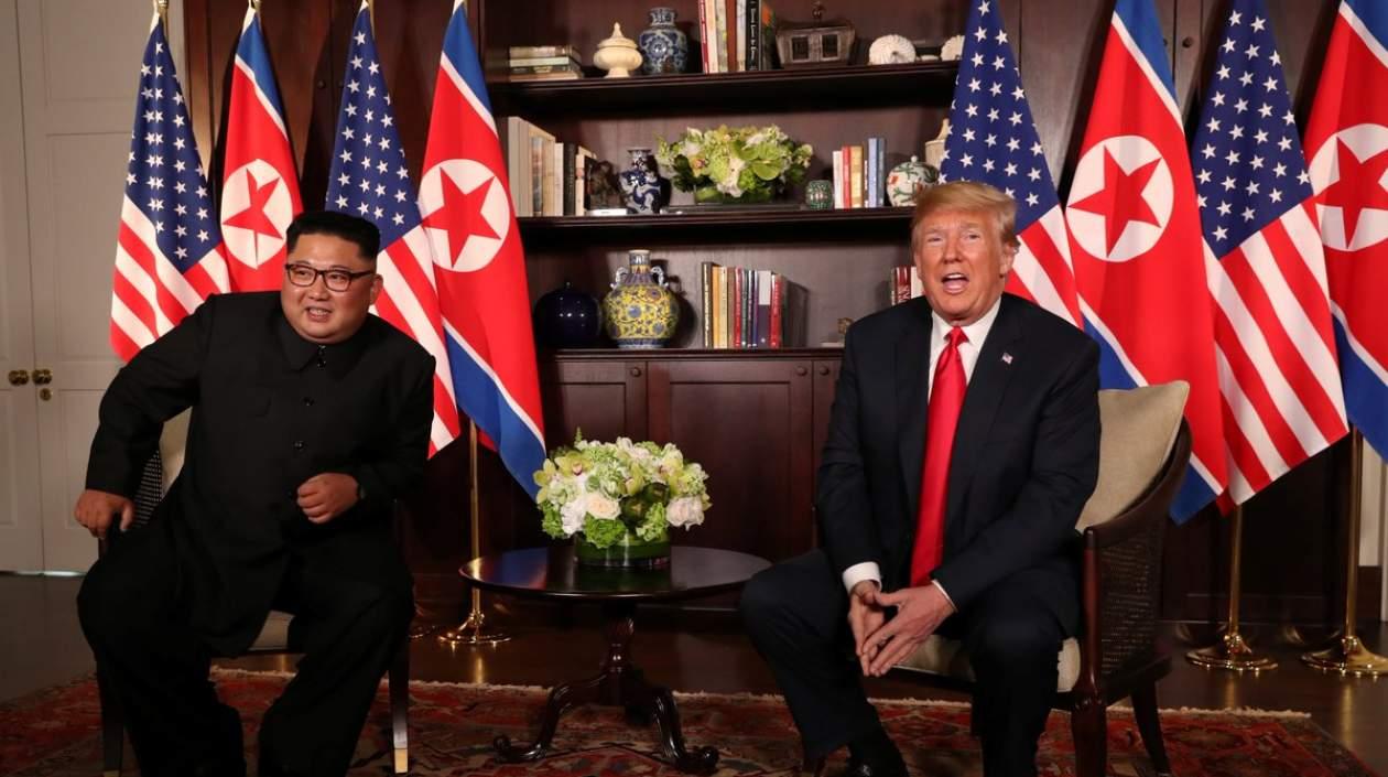 Kim Jong-un y Donald Trump, durante la segunda reunión histórica.