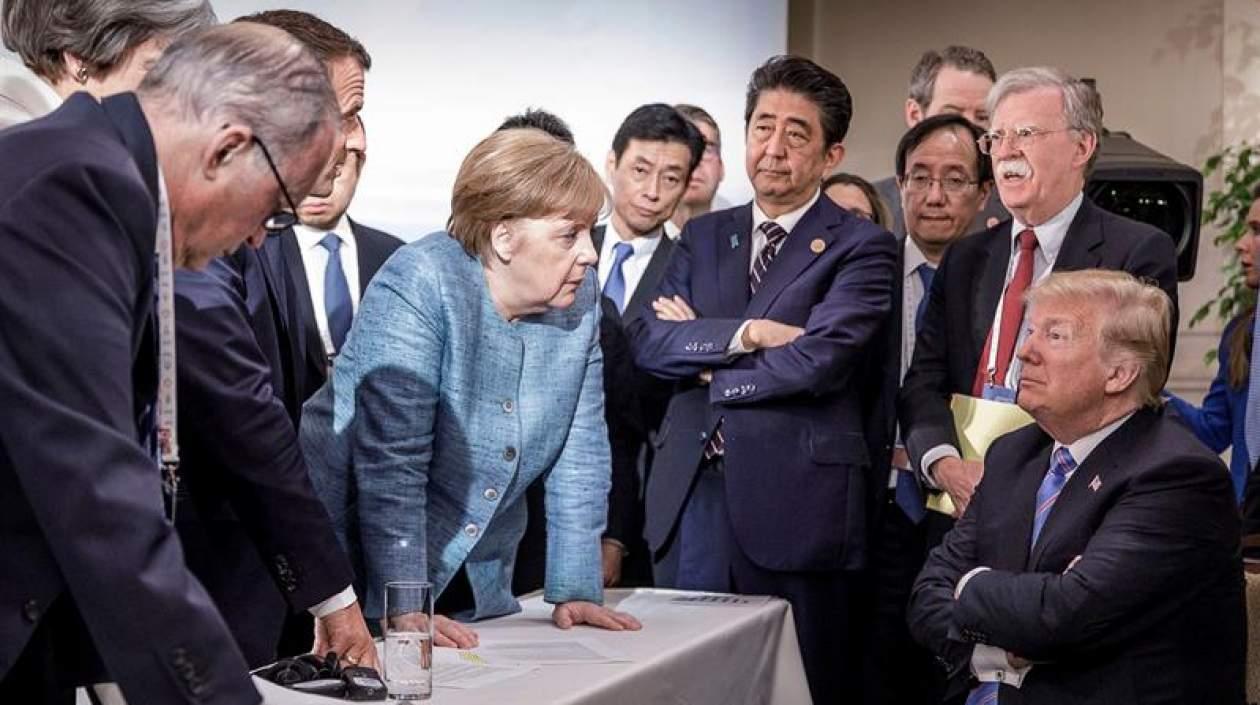 Líderes del G7 y Donald Trump.