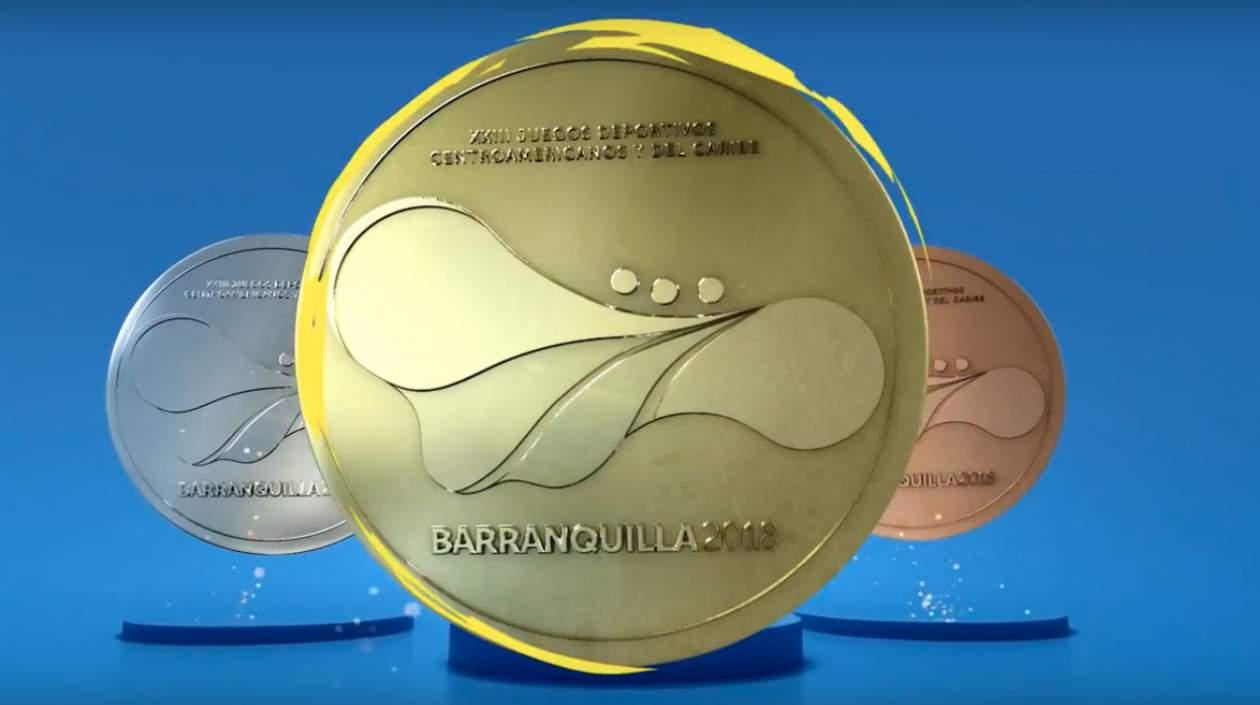 Ilustración de las medallas de Barranquilla 2018. 