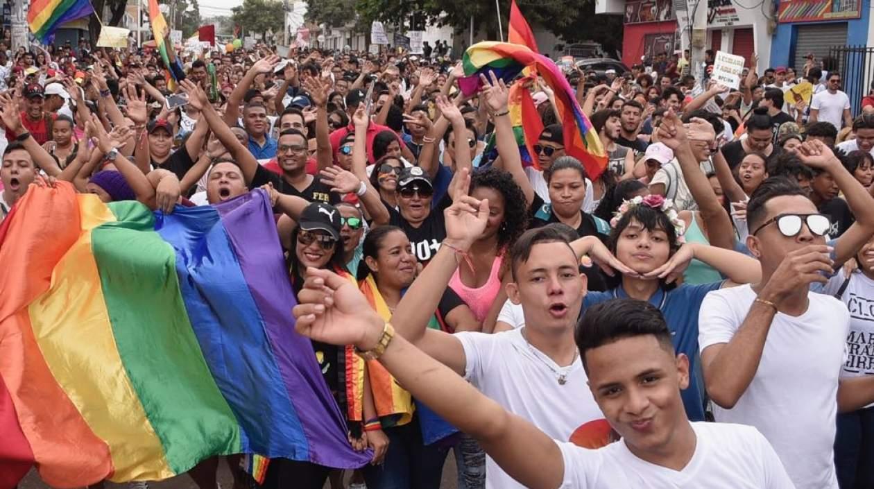 Concurrida estuvo la marcha de la comunidad LGBTI en Barranquilla
