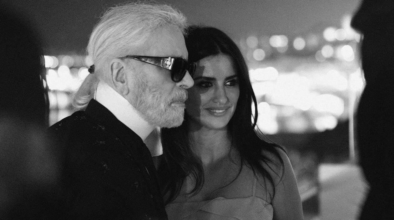  Karl Lagerfeld y Penélope Cruz.