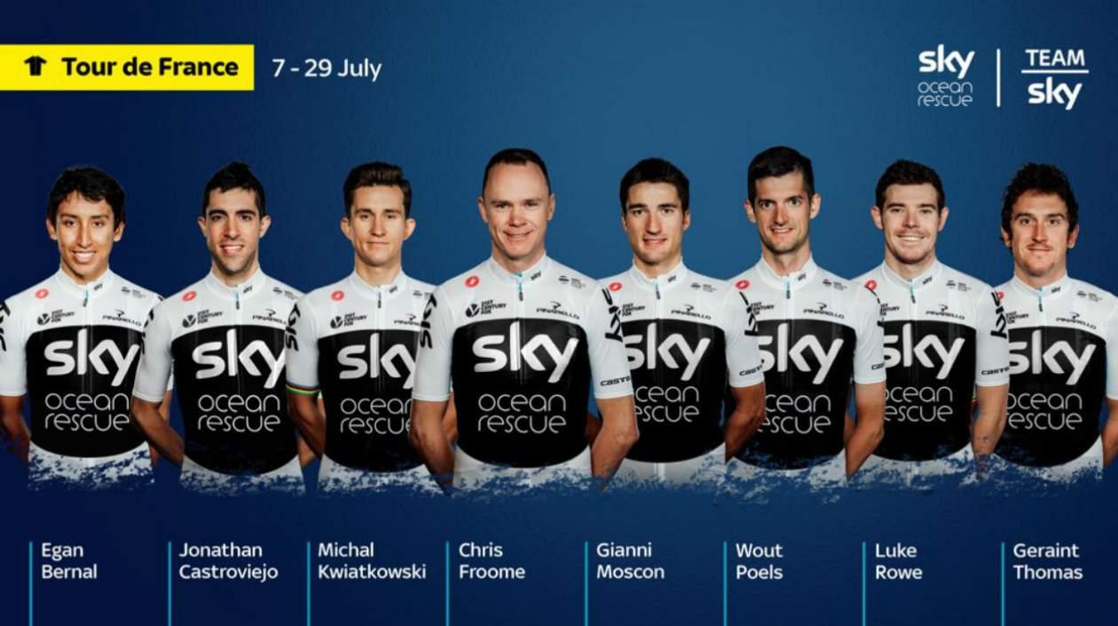 El Sky presenta el equipo del Tour de Francia para el 2018.