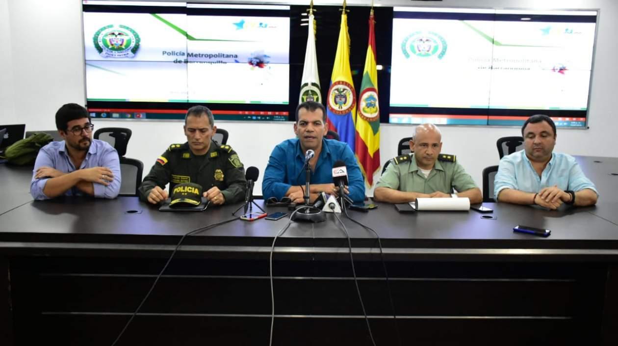 Autoridades del Distrito en reunión de seguridad por Juegos Centroamericanos 2018.