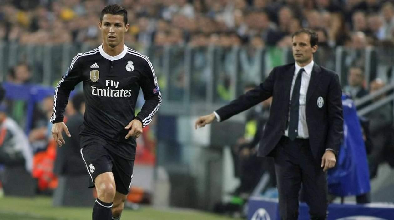 Cristiano Ronaldo y Massimiliano Allegri, en uno de los enfrentamientos entre el Real Madrid y Juventus.