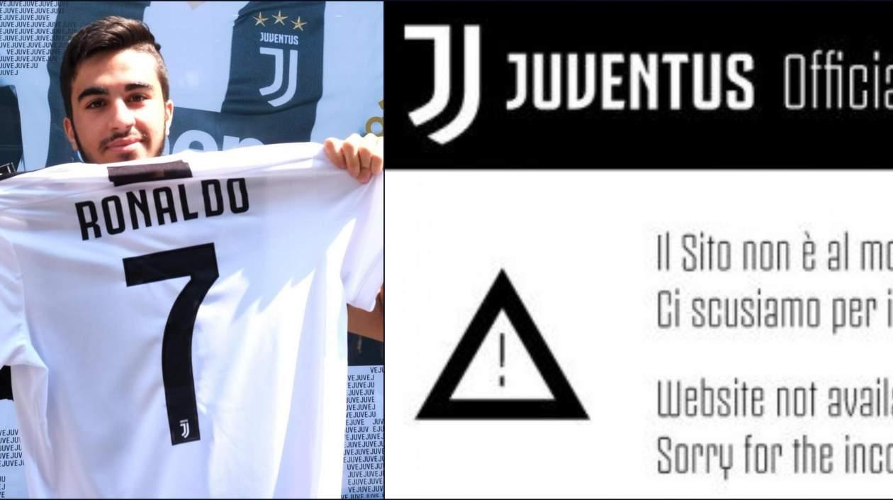 Aficionados en la tienda de la Juventus compraron la camiseta; en línea, la página de compra colapsó.