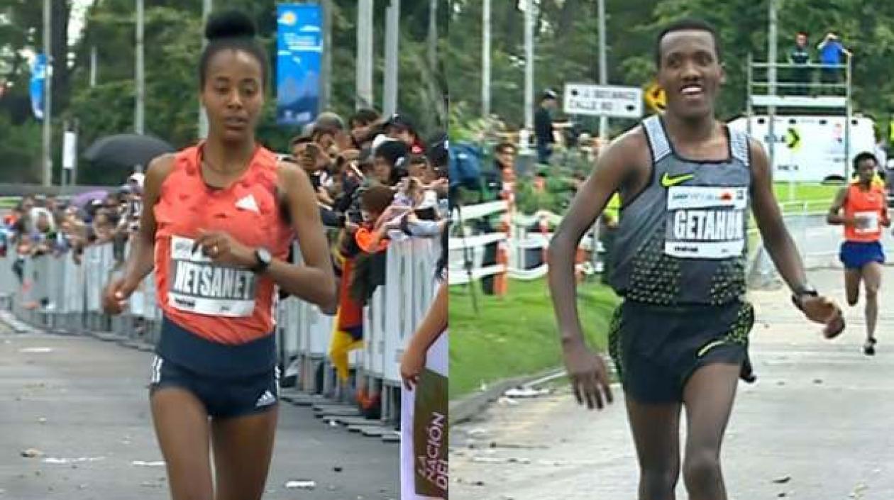 Gudeta y Getahun ganaron el Medio Maratón de Bogotá.