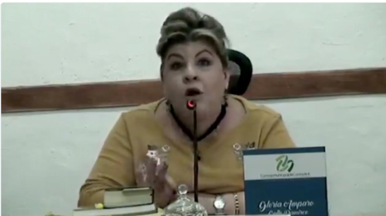 Gloria Amparo Calle, presidenta del Concejo de Caldas, Antioquia.