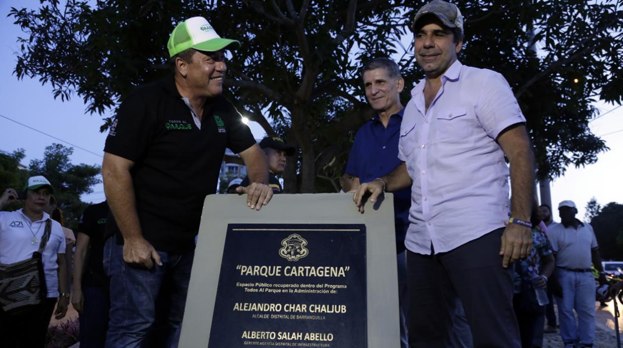 El alcalde de Barranquilla, Alejandro Char, hizo entrega oficial del parque Cartagena ubicado en la calle 63 con carrera 43, en el barrio El Recreo