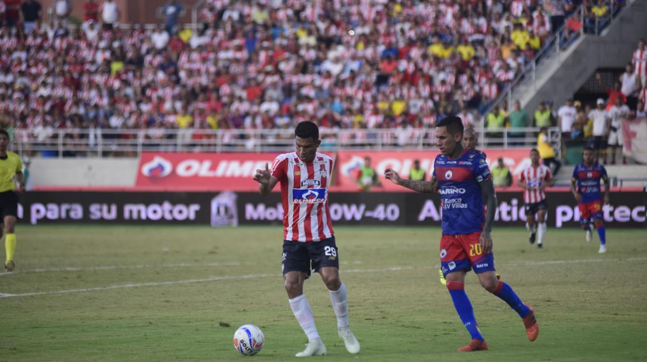Teófilo Gutiérrez en el duelo ante el Deportivo Pasto. 