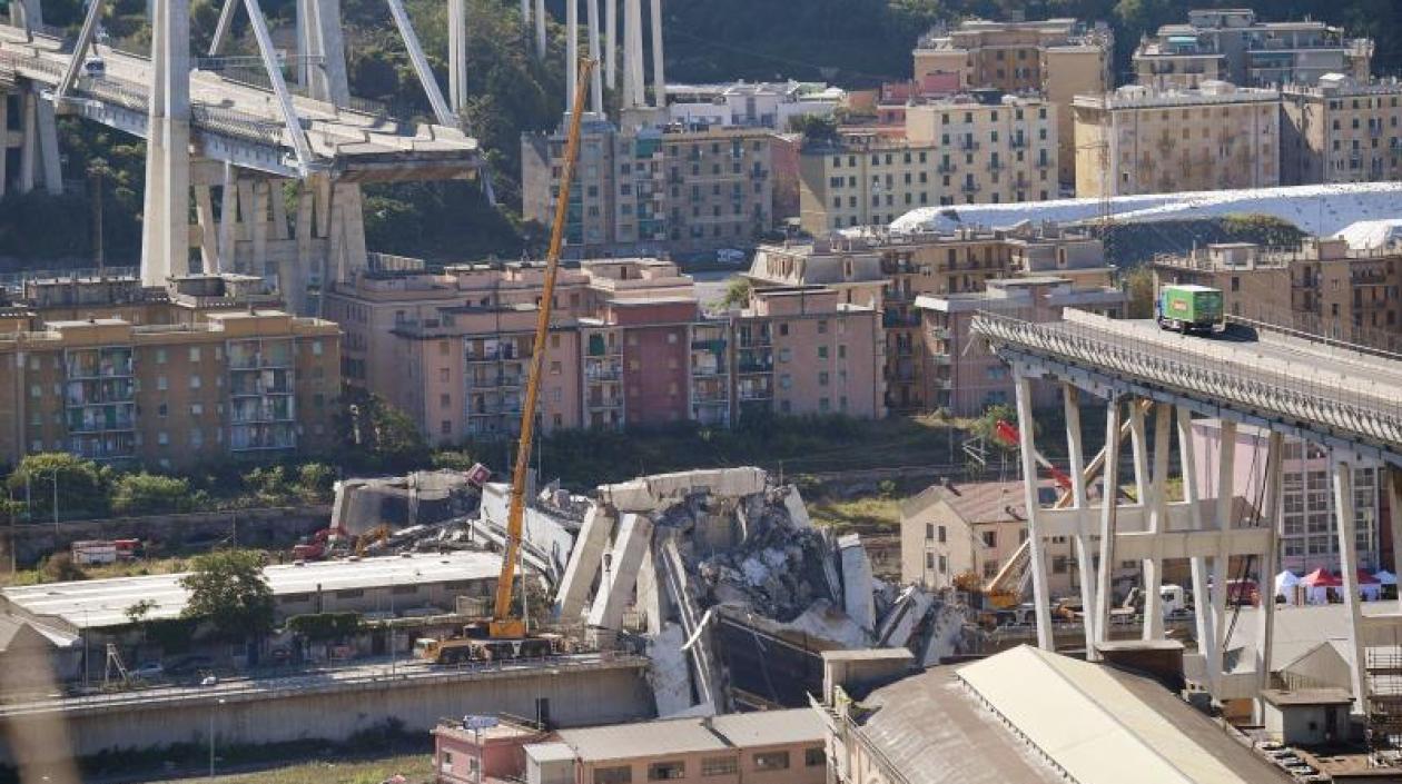 Un colombiano está entre las víctimas en la caída del Viaducto Morandi en Génova.