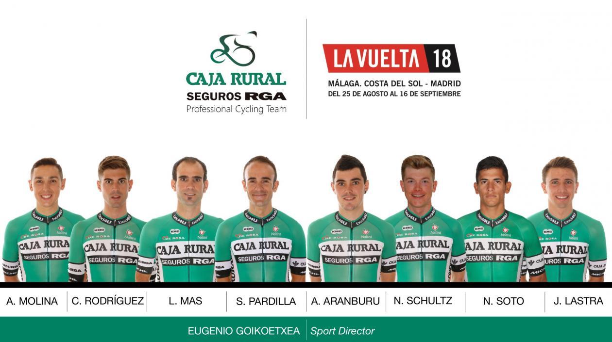 Equipo del Caja Rural para la Vuelta a España.