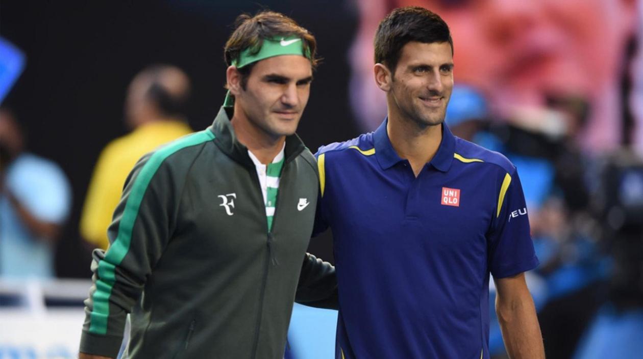 Roger Federer y Novak Djokovic. 