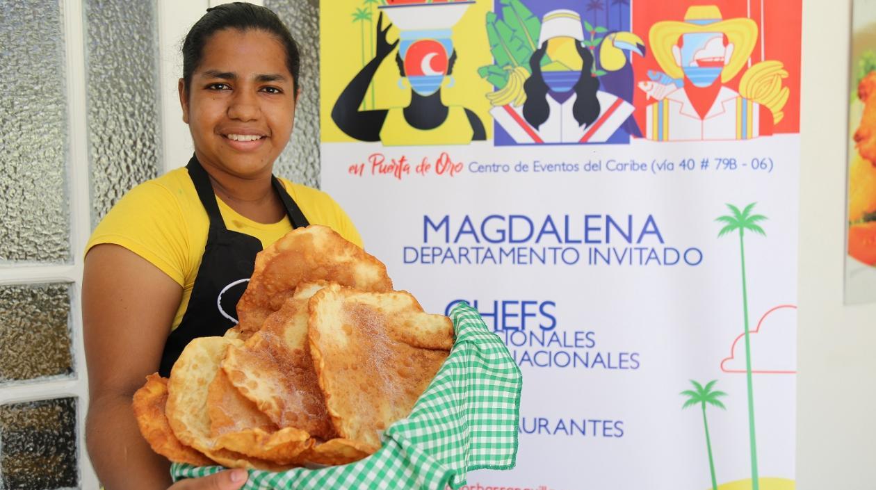 La ganadora del concurso de cocina Yosbeidis de Ávila.
