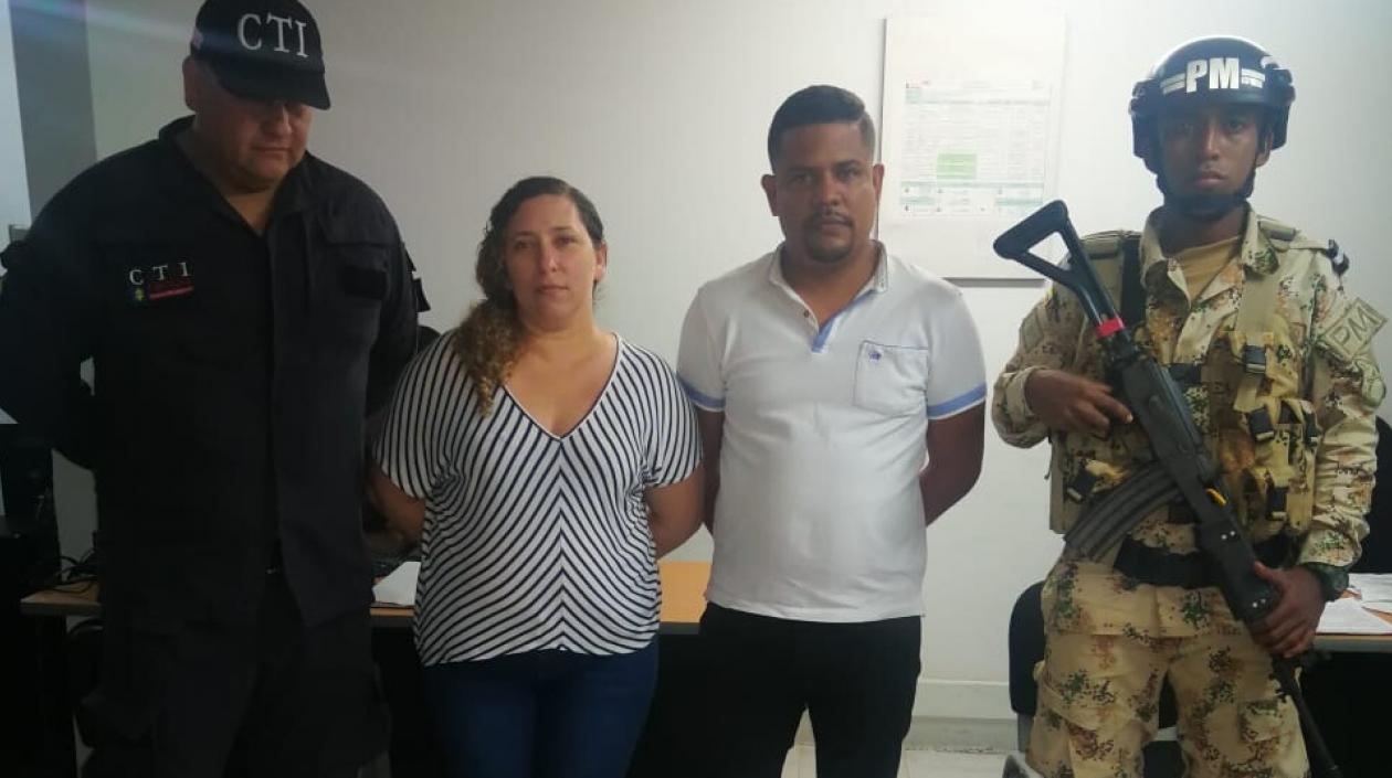 Maryury Amaya Ramírez,May y William Camargo Martínez, capturados.