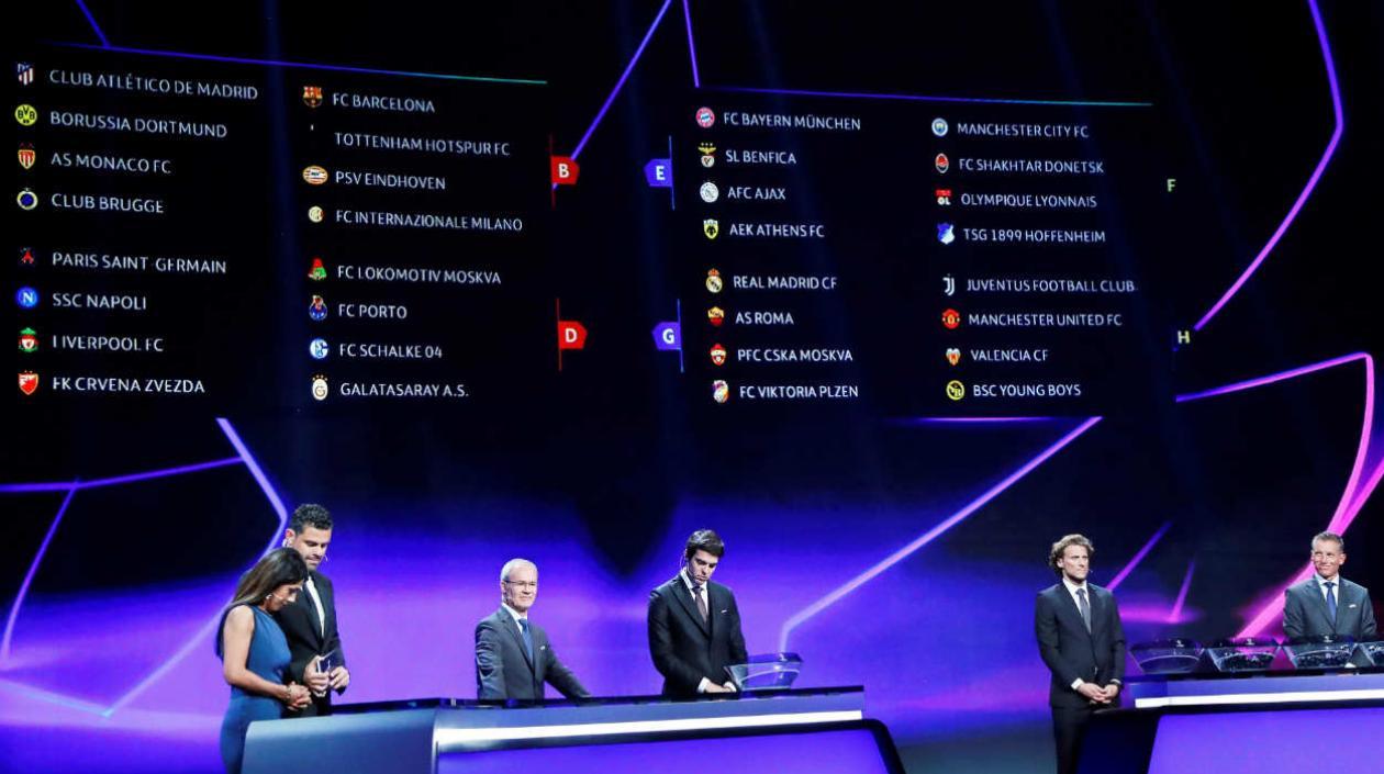 Sorteo de la UEFA de la fase de grupos de la Liga de Campeones. 