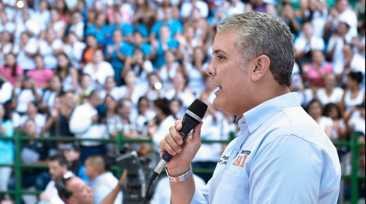 El Presidente Duque hizo el anuncio el sábado en Socorro, Santander.