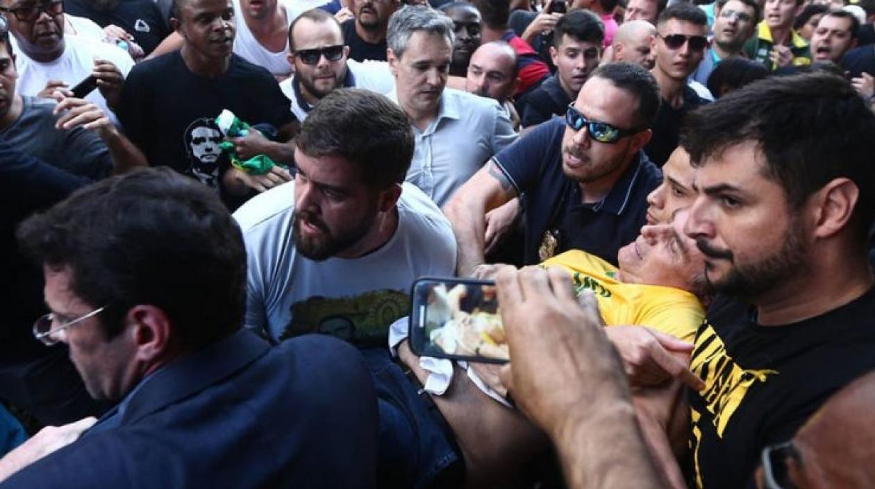 El candidato presidencial ultraderechista Jair Bolsonaro herido. 