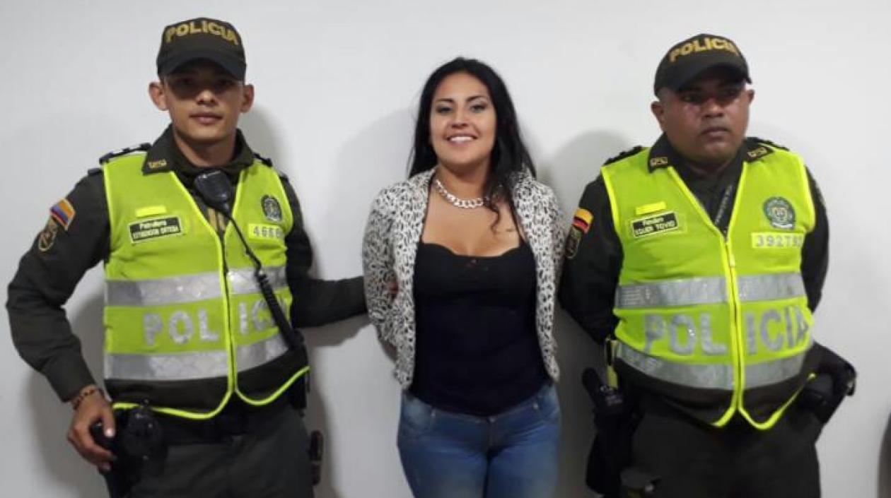 July Alejandra Cristancho Pinto., mujer capturada.