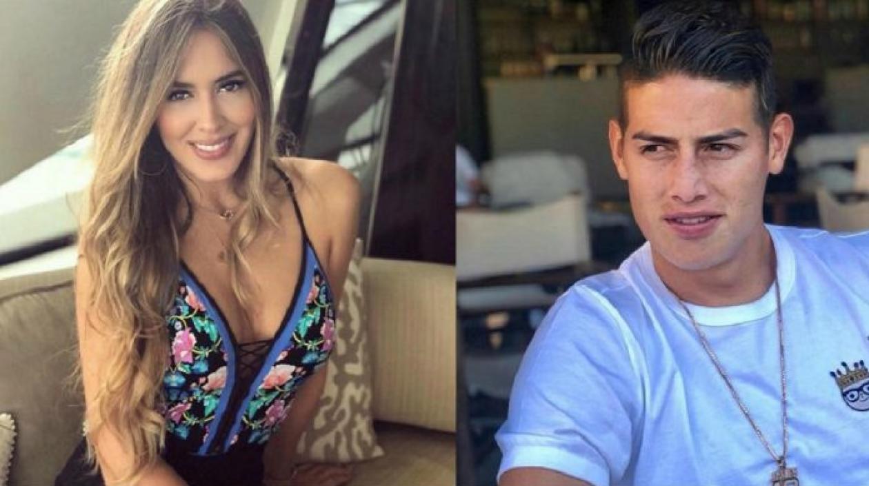 La modelo Shannon de Lima y el futbolista colombiano James Rodríguez.  