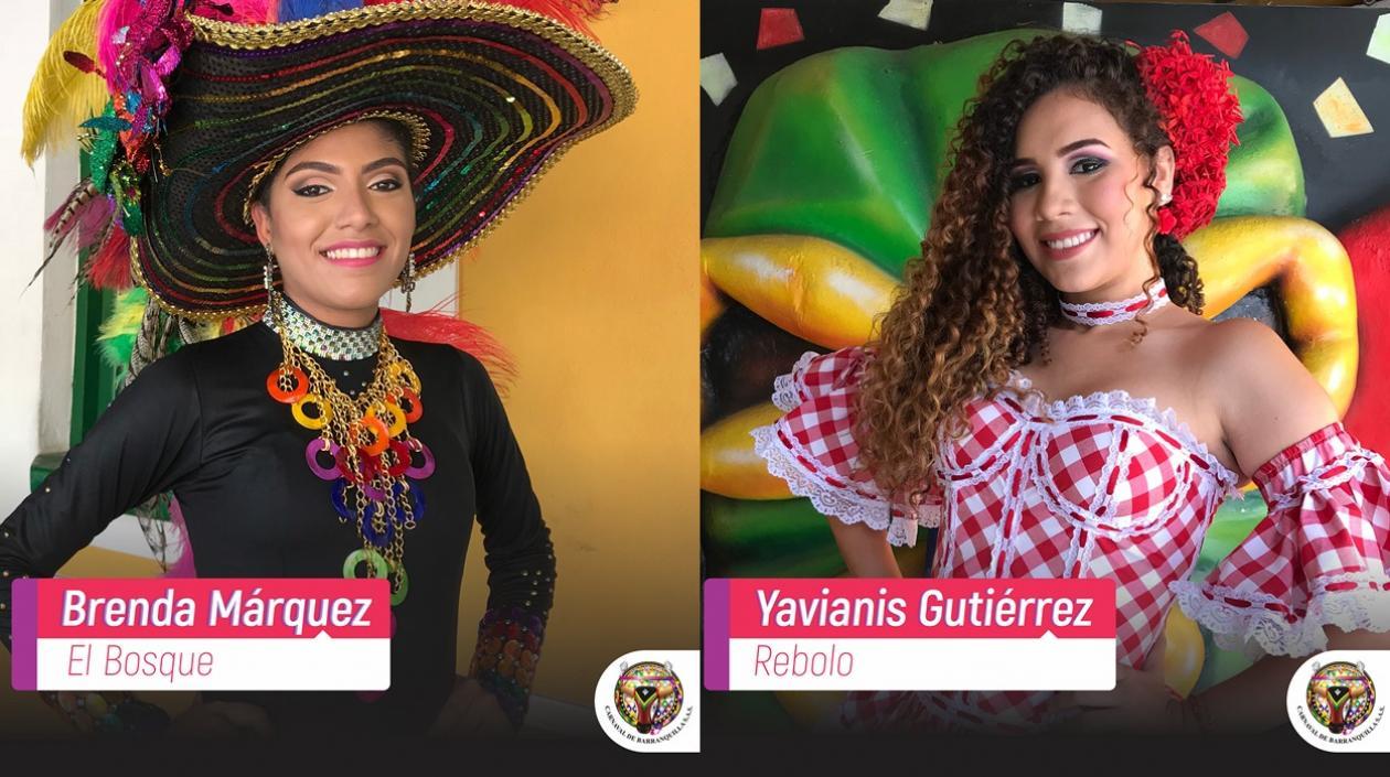 Las candidatas Brenda Márquez de El Bosque y Yavianis Gutiérrez de Rebolo.