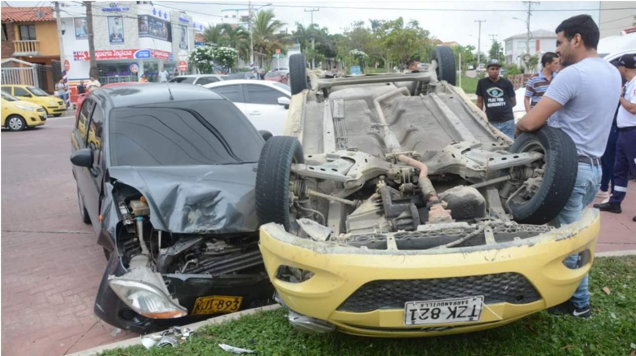 Así quedaron los dos vehículos del accidente en Miramar.