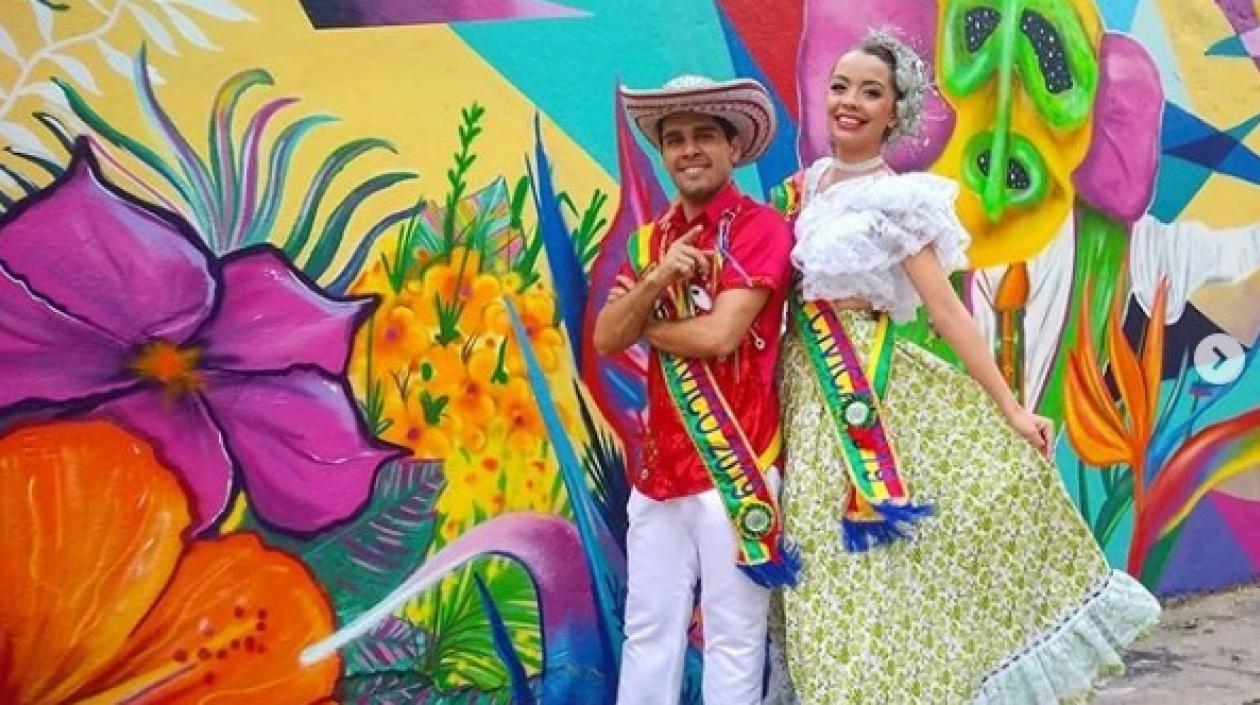 Los Reyes Cívicos del Carnaval, Juan Sebastián León Forero y Fergie Paola Correa. 
