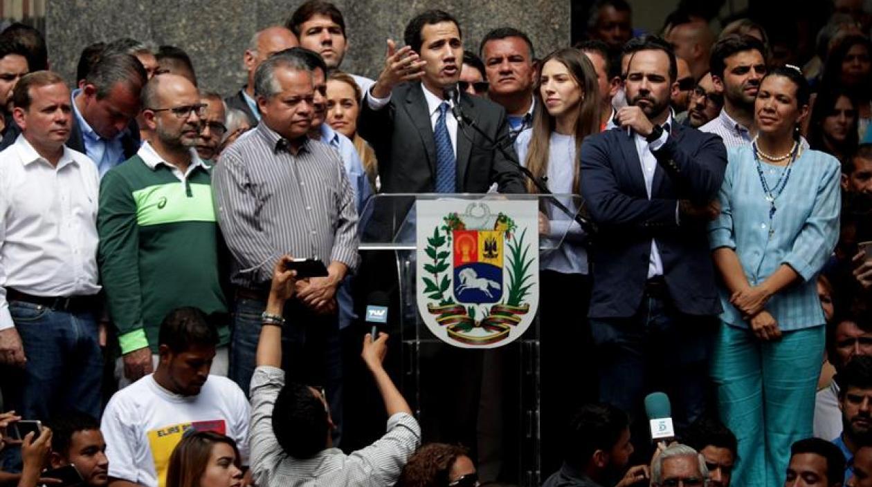 El líder del Parlamento y autoproclamado presidente encargado de Venezuela, Juan Guaidó.