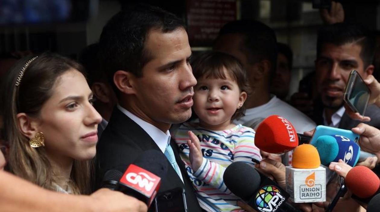 Juan Guaidó y su familia. 