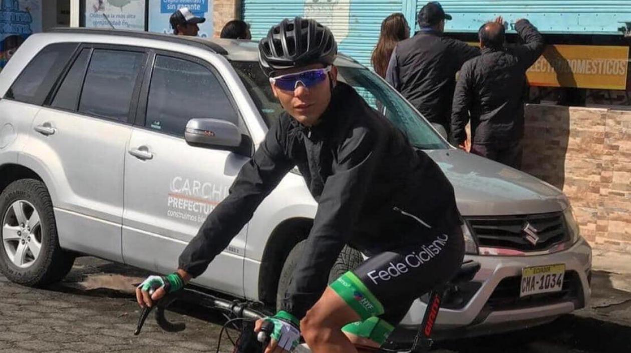 Estiven Leandro Román, ciclista fallecido. 