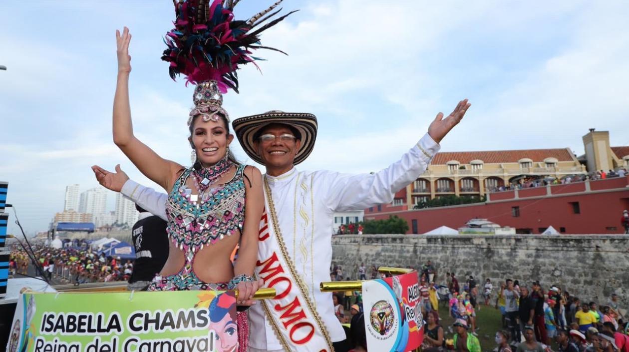 Isabella Chams y Alcides Romero Reyes del Carnaval de Barranquilla 2020.