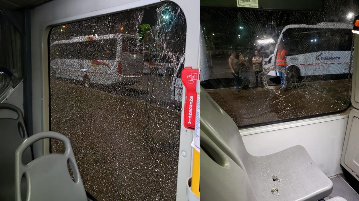 Atacaron a piedra tres buses de Transmetro en Soledad