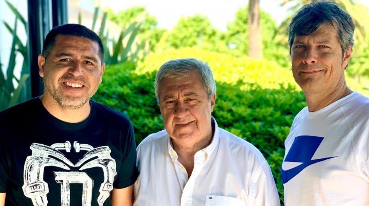 Juan Román Riquelme, Jorge Ameal y Mario Pergolini.