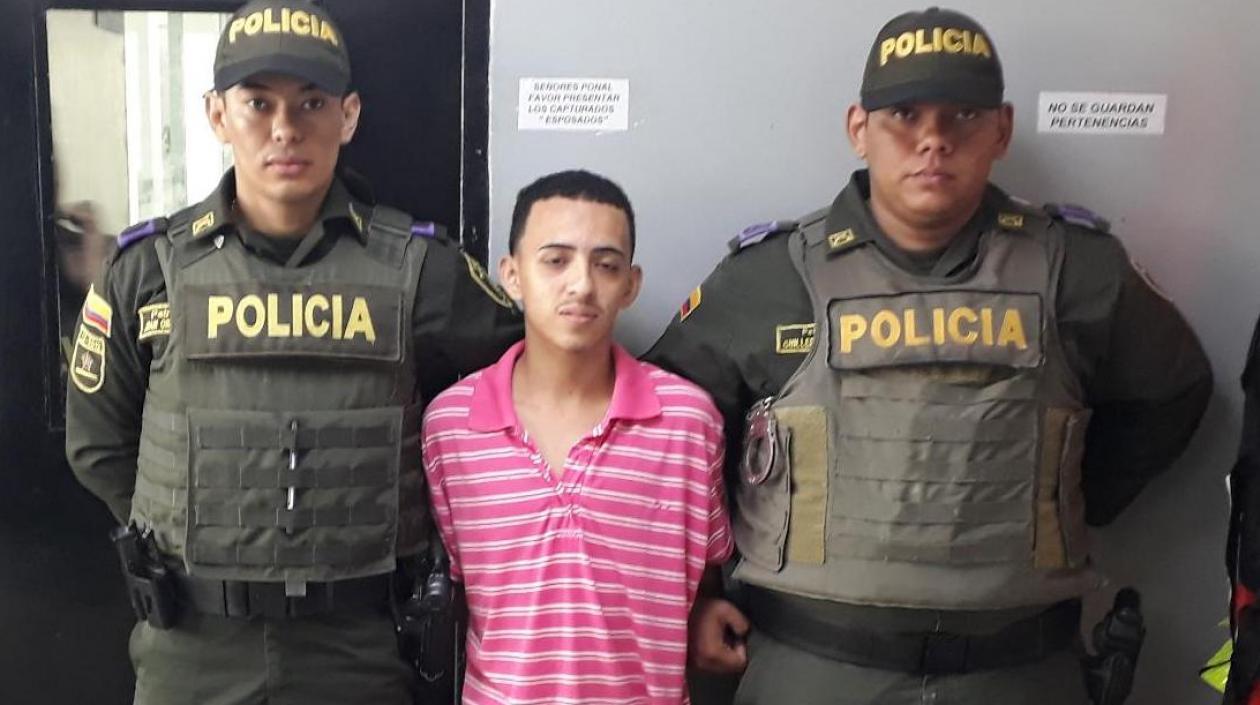 Orlando Fabio Lugo Argumedo, capturado con droga.