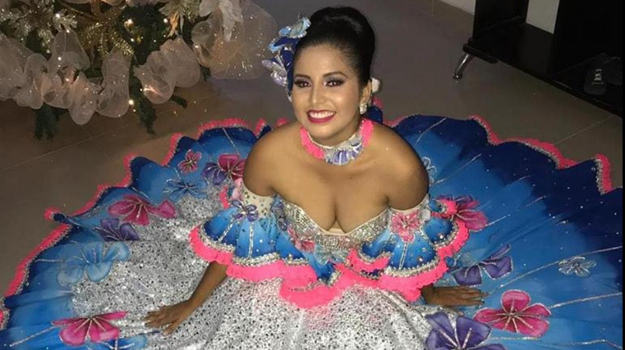 La Reina del Carnaval de Sabanagrande Johana De la Hoz Vizcaíno.