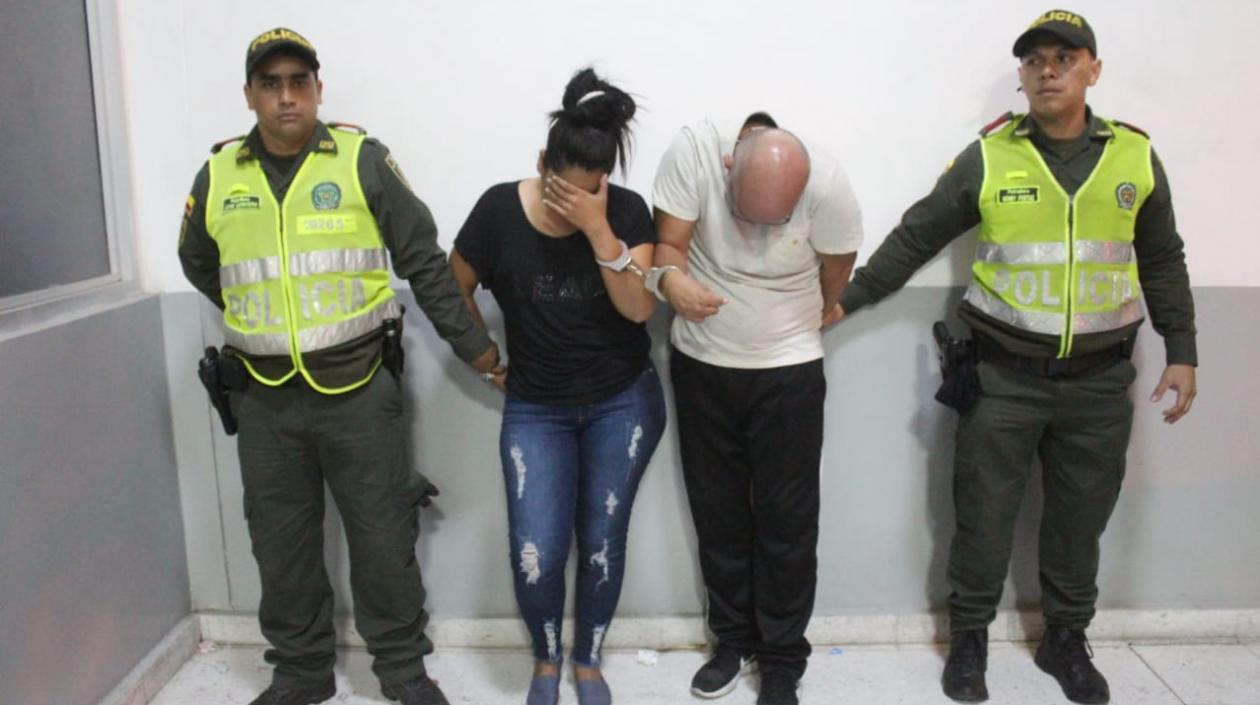 Andrea Juliana Herrera Corzo y Gabriel Enrique Duarte Serrano, capturados.