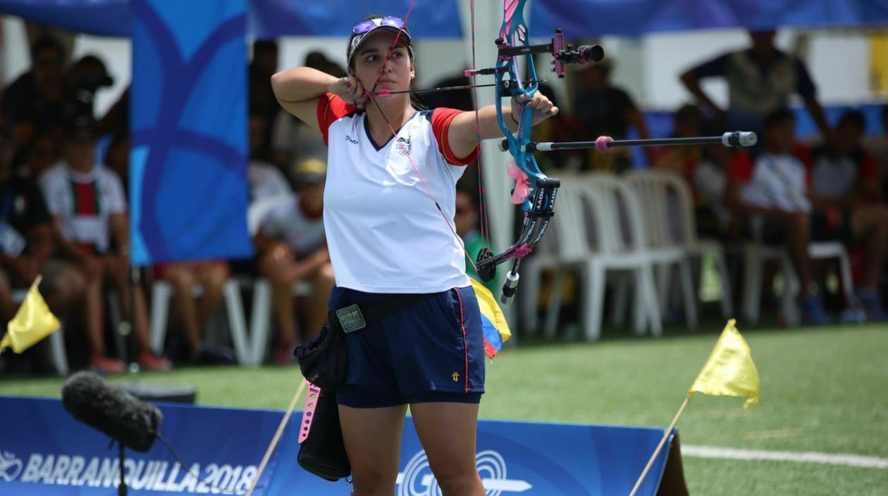 Sara López durante los Juegos Centroamericanos y del Caribe Barranquilla 2018.