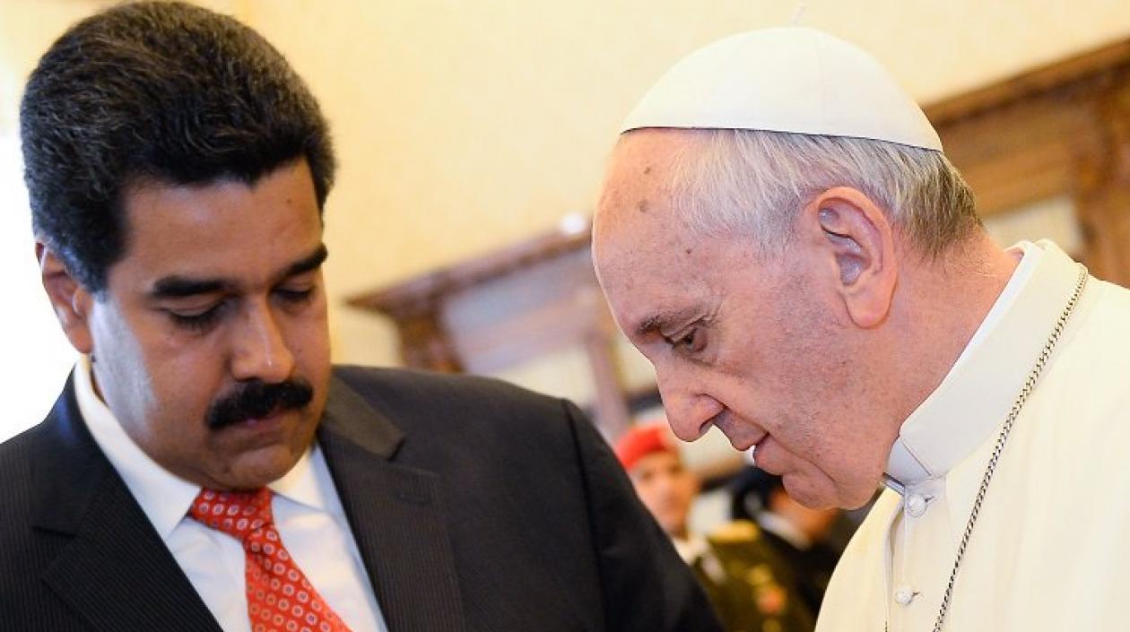 El Presidente de Venezuela, Nicolás Maduro, y el Papa Francisco.