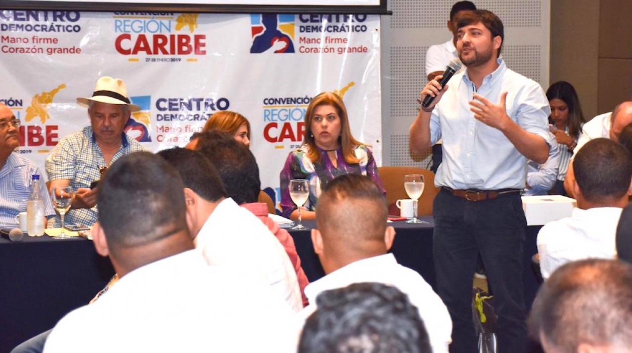 Jaime Pumarejo participando en la Convención Caribe del Centro Democrático.