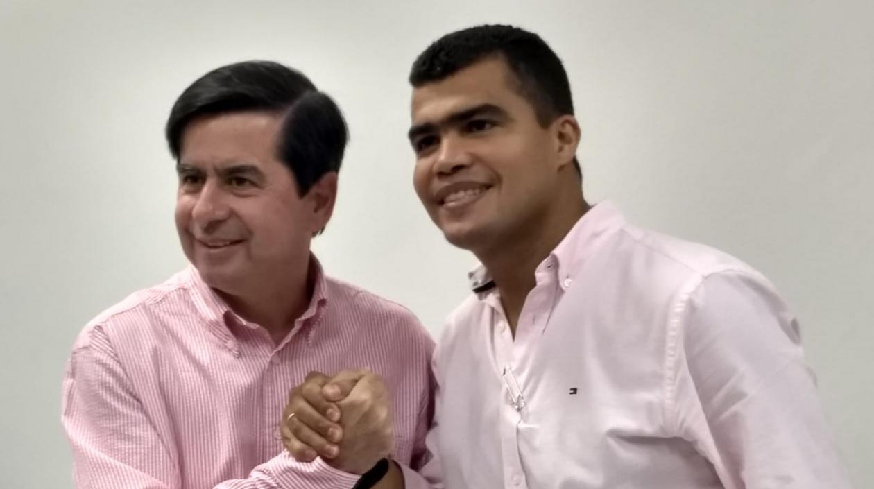 El exsenador Juan Fernando Cristo y Rodney Castro, candidato a la Gobernación del Atlántico.