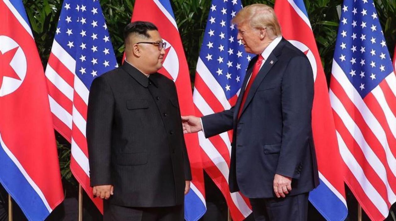 Kim Jong-Un y Donald Trump.